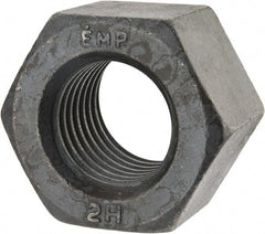 Value Collection - 1-3/4 - 5 UNC Steel Right Hand Heavy Hex Nut - 2-3/4" Across Flats, 1-23/32" High, Uncoated, 2B Class of Fit - Apex Tool & Supply