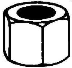 Value Collection - 1-14 UNF Steel Right Hand High Hex Nut - 1-7/16" Across Flats, 1-5/16" High, Uncoated - Apex Tool & Supply