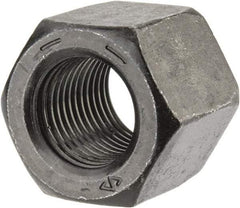 Value Collection - 9/16-18 UNF Steel Right Hand High Hex Nut - 7/8" Across Flats, 49/64" High, Uncoated - Apex Tool & Supply