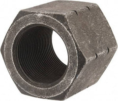 Value Collection - 1-1/2 - 12 UNF Steel Right Hand High Hex Nut - 2" Across Flats, 1-9/32" High, Uncoated - Apex Tool & Supply