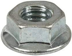 Value Collection - 5/16-18, 0.68" Flange Diam, Serrated Flange Nut - Grade Grade 2 Steel, Zinc-Plated Finish, 0.283" Flange Height - Apex Tool & Supply