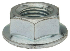 Value Collection - 7/16-20, 15/16" Flange Diam, Serrated Flange Nut - Grade Grade 2 Steel, Zinc-Plated Finish, 0.395" Flange Height - Apex Tool & Supply
