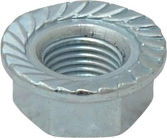 Value Collection - 1/2-20, 1.031" Flange Diam, Serrated Flange Nut - Grade Grade 2 Steel, Zinc-Plated Finish, 0.458" Flange Height - Apex Tool & Supply