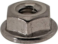 Value Collection - #8-32, 15/32" Flange Diam, Serrated Flange Nut - Grade 18-8 Stainless Steel, 0.203" Flange Height - Apex Tool & Supply