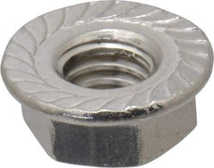 Value Collection - 5/16-18, 0.68" Flange Diam, Serrated Flange Nut - Grade 18-8 Stainless Steel, 0.283" Flange Height - Apex Tool & Supply