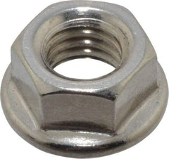 Value Collection - 3/8-16, 3/4" Flange Diam, Serrated Flange Nut - Grade 18-8 Stainless Steel, 0.347" Flange Height - Apex Tool & Supply
