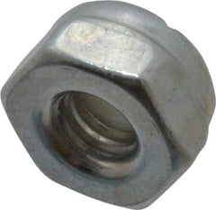 Value Collection - #5-40 UNC Grade 2 Hex Lock Nut with Nylon Insert - 1/4" Width Across Flats, 5/32" High, Zinc-Plated Finish - Apex Tool & Supply