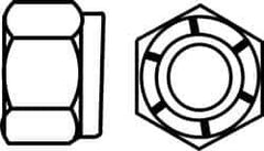 Value Collection - M20x2.50 Metric Coarse 316 & Austenitic Grade A4 Hex Lock Nut with Nylon Insert - 20mm High, Uncoated - Apex Tool & Supply