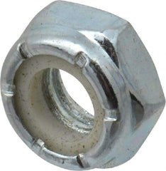Value Collection - 5/16-18 UNC Grade 2 Hex Jam Lock Nut with Nylon Insert - 1/2" Width Across Flats, 17/64" High, Zinc-Plated Finish - Apex Tool & Supply