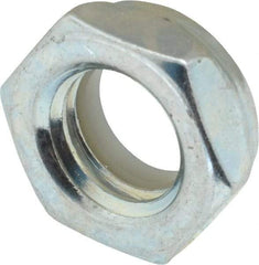 Value Collection - 1/2-13 UNC Grade 2 Hex Jam Lock Nut with Nylon Insert - 3/4" Width Across Flats, 21/64" High, Zinc-Plated Finish - Apex Tool & Supply