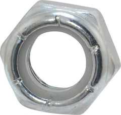 Value Collection - 5/16-24 UNF Grade 2 Hex Jam Lock Nut with Nylon Insert - 1/2" Width Across Flats, 17/64" High, Zinc-Plated Finish - Apex Tool & Supply