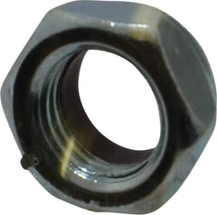 Value Collection - 7/16-20 UNF Grade 2 Hex Jam Lock Nut with Nylon Insert - 11/16" Width Across Flats, 21/64" High, Zinc-Plated Finish - Apex Tool & Supply