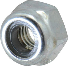 Value Collection - M3x0.50 Metric Coarse Grade 8 Hex Lock Nut with Nylon Insert - 4mm High, Zinc-Plated Finish - Apex Tool & Supply