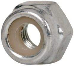 Value Collection - M4x0.70 Metric Coarse Grade 8 Hex Lock Nut with Nylon Insert - 5mm High, Zinc-Plated Finish - Apex Tool & Supply