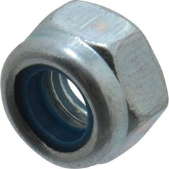 Value Collection - M5x0.80 Metric Coarse Grade 8 Hex Lock Nut with Nylon Insert - 5mm High, Zinc-Plated Finish - Apex Tool & Supply