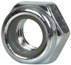 Value Collection - M6x1.00 Metric Coarse Grade 8 Hex Lock Nut with Nylon Insert - 6mm High, Zinc-Plated Finish - Apex Tool & Supply