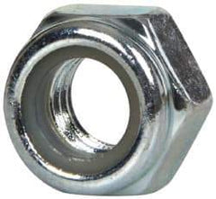 Value Collection - M8x1.25 Metric Coarse Grade 8 Hex Lock Nut with Nylon Insert - 8mm High, Zinc-Plated Finish - Apex Tool & Supply
