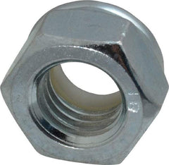Value Collection - M14x2.00 Metric Coarse Grade 8 Hex Lock Nut with Nylon Insert - 14mm High, Zinc-Plated Finish - Apex Tool & Supply