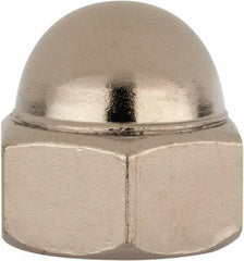 Value Collection - 5/8-11" UNC, 15/16" Width Across Flats, Nickel Plated, Steel Acorn Nut - 51/64" Overall Height, Grade 2 - Apex Tool & Supply