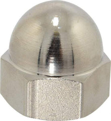 Value Collection - 3/4-10" UNC, 1/16" Width Across Flats, Nickel Plated, Steel Acorn Nut - 1" Overall Height, Grade 2 - Apex Tool & Supply