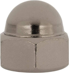 Value Collection - 1/2-20" UNF, 3/4" Width Across Flats, Nickel Plated, Steel Acorn Nut - 9/16" Overall Height, Grade 2 - Apex Tool & Supply