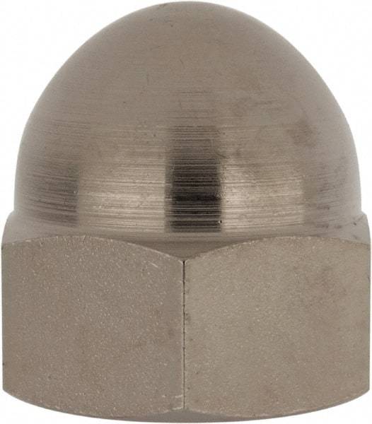 Value Collection - 3/4-16" UNF, 1/16" Width Across Flats, Nickel Plated, Steel Acorn Nut - 1" Overall Height, Grade 2 - Apex Tool & Supply