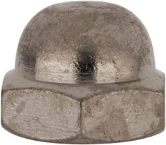 Value Collection - 5/16-18" UNC, 9/16" Width Across Flats, Nickel Plated, Brass Acorn Nut - 3/8" Overall Height - Apex Tool & Supply