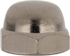 Value Collection - 1/2-13" UNC, 3/4" Width Across Flats, Nickel Plated, Brass Acorn Nut - 9/16" Overall Height - Apex Tool & Supply