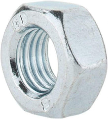 Value Collection - M8x1.00 Metric Fine Steel Right Hand Hex Nut - 13mm Across Flats, 6.5mm High, Zinc-Plated Finish - Apex Tool & Supply