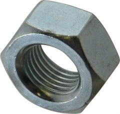 Value Collection - M12x1.25 Metric Extra Fine Steel Right Hand Hex Nut - 19mm Across Flats, 10mm High, Zinc-Plated Finish - Apex Tool & Supply