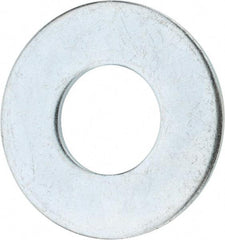 Value Collection - 1-1/8" Screw, Steel USS Flat Washer - 1-1/4" ID x 2-3/4" OD, 0.136" Thick, Zinc-Plated Finish - Apex Tool & Supply