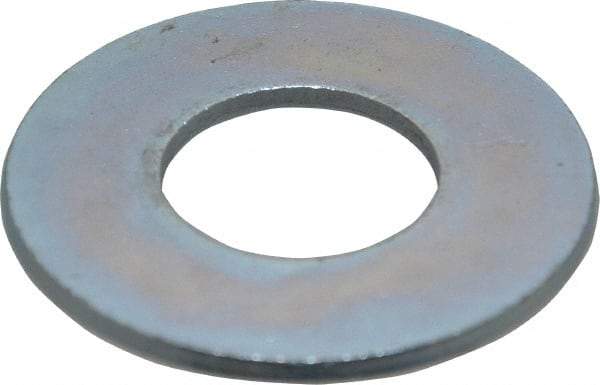 Value Collection - 1-1/4" Screw, Steel USS Flat Washer - 1-3/8" ID x 3" OD, 0.136" Thick, Zinc-Plated Finish - Apex Tool & Supply