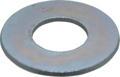 Value Collection - 1-1/4" Screw, Steel USS Flat Washer - 1-3/8" ID x 3" OD, 0.136" Thick, Zinc-Plated Finish - Apex Tool & Supply