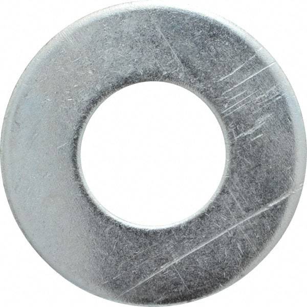 Value Collection - 1-1/2" Screw, Steel USS Flat Washer - 1-5/8" ID x 3-1/2" OD, 0.153" Thick, Zinc-Plated Finish - Apex Tool & Supply