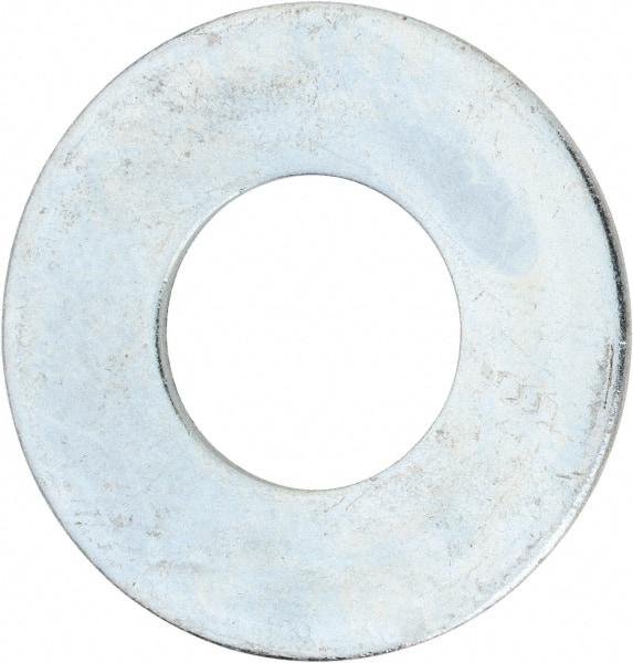 Value Collection - 2" Screw, Steel USS Flat Washer - 2-1/8" ID x 4-1/2" OD, 0.153" Thick, Zinc-Plated Finish - Apex Tool & Supply