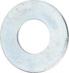 Value Collection - 2" Screw, Steel USS Flat Washer - 2-1/8" ID x 4-1/2" OD, 0.153" Thick, Zinc-Plated Finish - Apex Tool & Supply