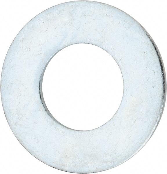 Value Collection - 2-1/4" Screw, Steel USS Flat Washer - 2-3/8" ID x 4-3/4" OD, 0.193" Thick, Zinc-Plated Finish - Apex Tool & Supply