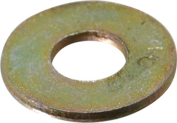 Value Collection - 1/4" Screw, Grade 8 Steel USS Flat Washer - 5/16" ID x 3/4" OD, 1/16" Thick, Zinc Yellow Dichromate Finish - Apex Tool & Supply