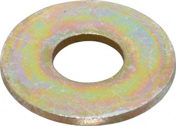 Value Collection - 7/16" Screw, Grade 8 Steel USS Flat Washer - 1/2" ID x 1-1/4" OD, 5/64" Thick, Zinc Yellow Dichromate Finish - Apex Tool & Supply