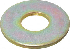 Value Collection - 5/8" Screw, Grade 8 Steel USS Flat Washer - 11/16" ID x 1-3/4" OD, 9/64" Thick, Zinc Yellow Dichromate Finish - Apex Tool & Supply