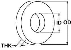 Value Collection - M39 Screw, Grade 316 Stainless Steel Standard Flat Washer - 40mm ID x 72mm OD, Plain Finish - Apex Tool & Supply