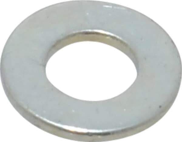 Value Collection - #5 Screw, Steel SAE Flat Washer - 9/64" ID x 9/32" OD, 1/32" Thick, Zinc-Plated Finish - Apex Tool & Supply