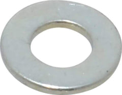 Value Collection - #5 Screw, Steel SAE Flat Washer - 9/64" ID x 9/32" OD, 1/32" Thick, Zinc-Plated Finish - Apex Tool & Supply