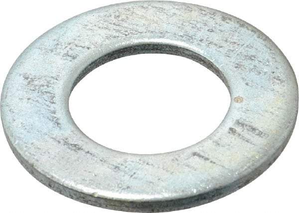 Value Collection - 1" Screw, Steel SAE Flat Washer - 1-1/16" ID x 2" OD, 9/64" Thick, Zinc-Plated Finish - Apex Tool & Supply