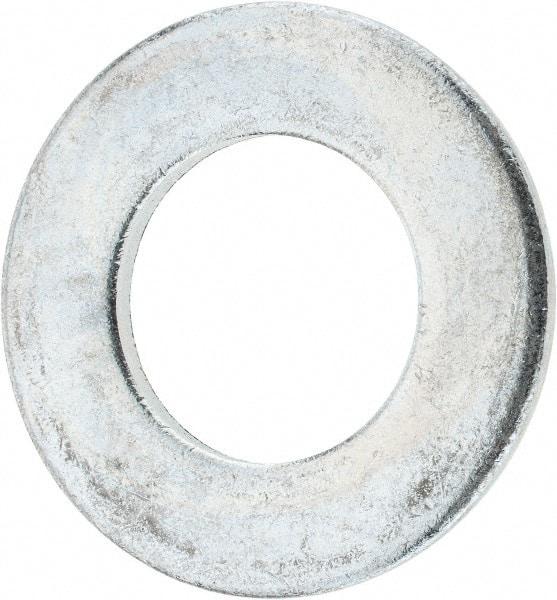 Value Collection - 1-1/4" Screw, Steel SAE Flat Washer - 1-3/8" ID x 2-1/2" OD, 5/32" Thick, Zinc-Plated Finish - Apex Tool & Supply