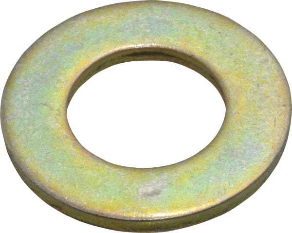 Value Collection - 7/8" Screw, Grade 8 Steel SAE Flat Washer - 15/16" ID x 1-3/4" OD, 9/64" Thick, Zinc Yellow Dichromate Finish - Apex Tool & Supply