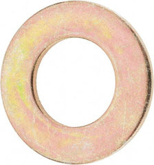 Value Collection - 1" Screw, Grade 8 Steel SAE Flat Washer - 1-1/16" ID x 2" OD, 9/64" Thick, Zinc Yellow Dichromate Finish - Apex Tool & Supply
