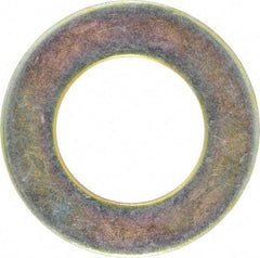 Value Collection - 2" Screw, Grade 8 Steel SAE Flat Washer - 2-1/8" ID x 3-3/4" OD, 1/64" Thick, Zinc Yellow Dichromate Finish - Apex Tool & Supply