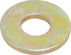 Value Collection - 1/4" Screw, Grade 8 Steel Extra Thick Flat Washer - Zinc Yellow Dichromate Finish - Apex Tool & Supply
