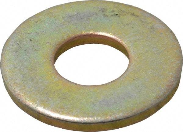 Value Collection - 1/2" Screw, Grade 8 Steel Extra Thick Flat Washer - Zinc Yellow Dichromate Finish - Apex Tool & Supply